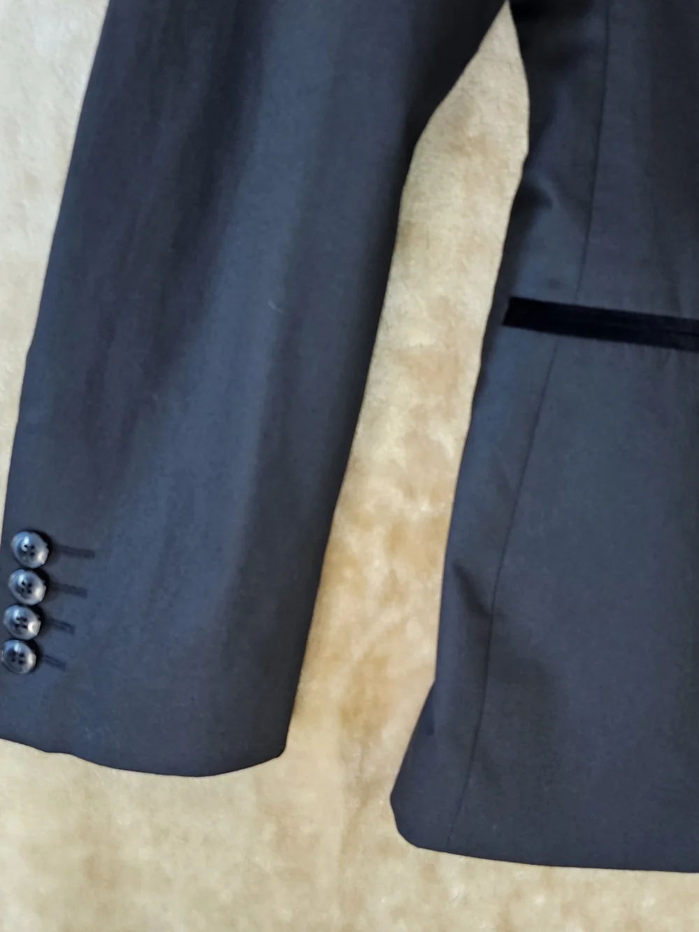 Zara Black Tuxedo Blazer with Satin Lapel